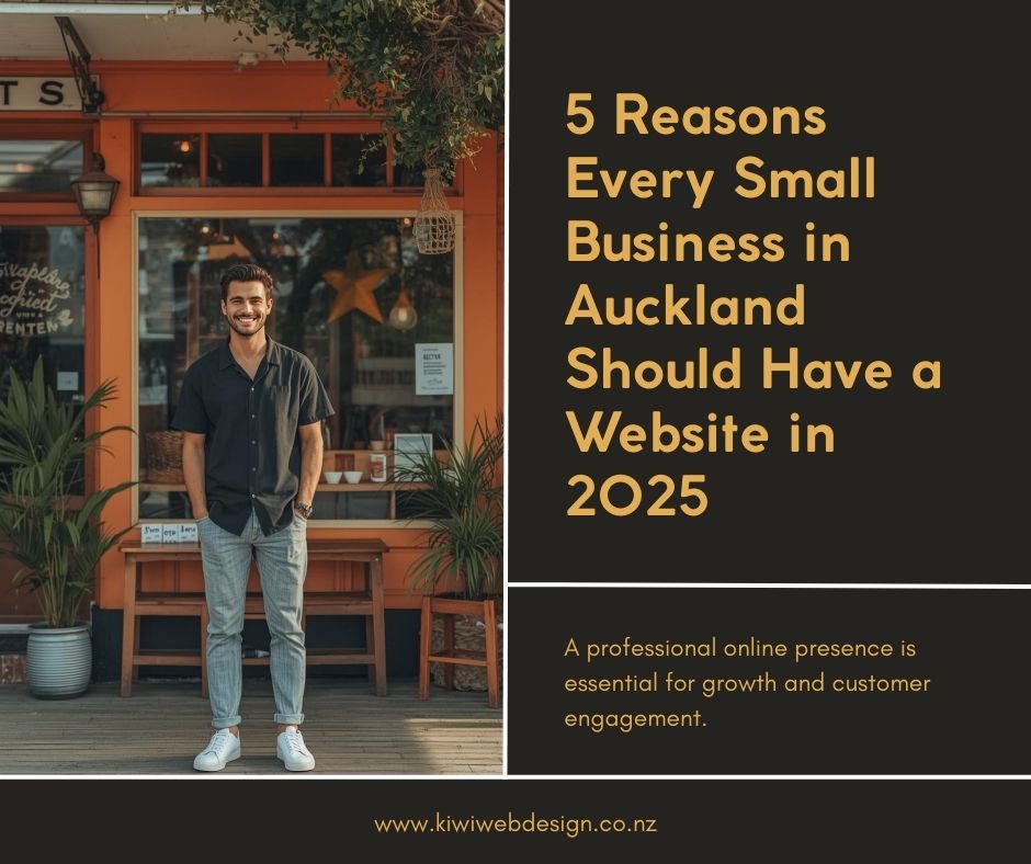 Auckland small business owner using affordable web design services