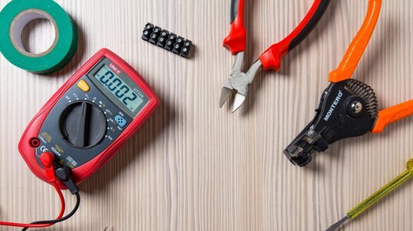 tool, work, repair, electrician, tester, duct tape, side cutters, wire, electrician, electrician, electrician, electrician, electrician