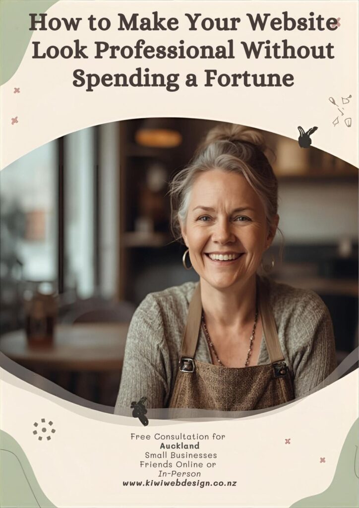 Small business owner in Auckland improving their website with Kiwi Web Design on a budget.